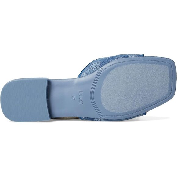 GUESS Tarishae Women's Sandals Medium Blue Denim/White - Picture 3 of 6